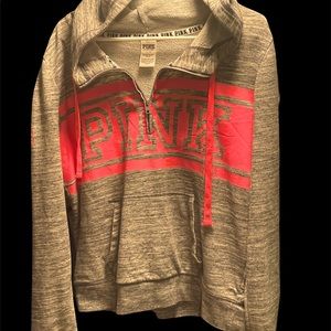 PINK 3/4 Zip Pull over Sweatshirt